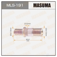 Шпилька колесная M22x1.5(R), M20x1.5(L) MASUMA DS18 H 1422878838 MLS-191