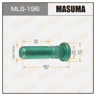 Шпилька колесная M12x1.5(R) MASUMA 1422878836 MLS-196 9P 0U0S