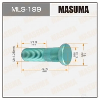 Шпилька колесная M12X1.25(R)Masuma MASUMA 1422878835 7GZIY TE MLS-199