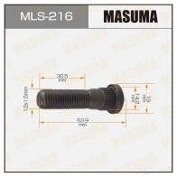 Шпилька колесная M12x1.5(R) MASUMA 6K UZQC4 MLS-216 1422878834