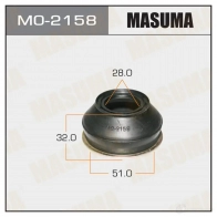 Пыльник шарового шарнира 28х51х32 уп. 10шт MASUMA 1422881376 2 3WICDA MO2158 4K6T8