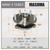 Ступичный узел MASUMA Toyota Alphard (AH30) 3 Минивэн 3.5 (GGH30W) 275 л.с. 2015 – наст. время IO 3JG MW-11001