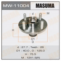 Ступичный узел MASUMA Toyota Corolla (E120) 9 Универсал 2.0 D 4D (CDE120) 116 л.с. 2004 – 2007 MW-11004 FK4Y 1SE