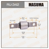 Сайлентблок MASUMA RU-342 1422880880 D14 85
