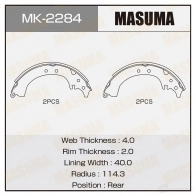Колодки тормозные барабанные MASUMA 33 AWHW 1422881759 4560116980956 MK-2284