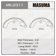 Колодки тормозные барабанные MASUMA 1420577401 MK-2311 4560116980123 37R 47NW