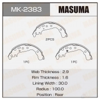 Колодки тормозные барабанные MASUMA 4560116981625 1422888165 MK-2383 A4KI V