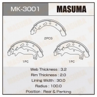 Колодки тормозные барабанные MASUMA 4560116981731 K2 2YO 1422881835 MK-3001