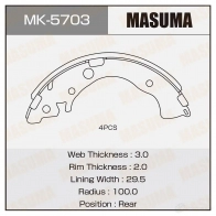 Колодки тормозные барабанные MASUMA Q G9Q1 MK-5703 1422888162