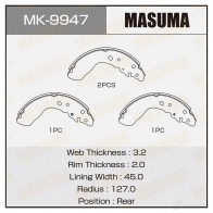 Колодки тормозные барабанные MASUMA 4560116980598 1420577411 MK-9947 BT96 L