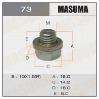 Болт (пробка) маслосливной без магнита M10x1.5 MASUMA 1422888110 X 4SRH 73