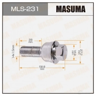 Болт колесный M14x1.5(R) MASUMA MLS-231 1422879356 VZR AL