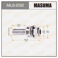 Болт колесный M14x1.5(R) MASUMA GE9W 89 MLS-232 1422879355
