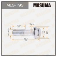 Болт стойки (сервисный) MASUMA MLS-193 2 Q14G Toyota Corolla (E110) 8 Седан 2.0 D 4D (CDE110) 90 л.с. 2000 – 2001