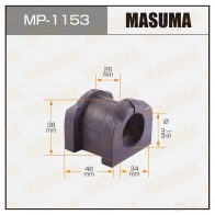 Втулка стабилизатора MASUMA 1422883421 3UJRA 8 MP-1153