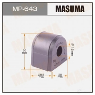 Втулка стабилизатора MASUMA MP-643 Subaru Impreza (GD) 2 Седан 2.0 i R AWD (GD9) 160 л.с. 2005 – 2007 6UC IR