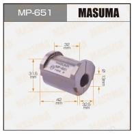 Втулка стабилизатора MASUMA Lexus SC (Z40) 2 Кабриолет 4.3 430 (UZZ40) 286 л.с. 2001 – 2010 KUF R366 MP-651