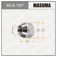 Гайка колесная M 12x1.5(R) под ключ 23 открытая MASUMA 1422882994 9CQ F8B X81SVYG MLS197