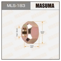 Гайка колесная M 16x1.5(R) под ключ 35 открытая MASUMA 1422882996 DL1 RHD MLS-183