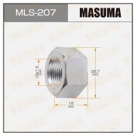 Гайка колесная M 18x1.5(R) под ключ 29 открытая MASUMA FVH SF MLS-207 1422883095