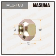 Гайка колесная M 18x1.5(R) под ключ 35 открытая MASUMA E EK2V 1422883030 MLS-163