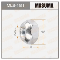 Гайка колесная M 18x1.5(R) под ключ 41 открытая MASUMA 1422882976 MLS-181 O BFFDFY