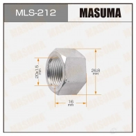 Гайка колесная M 20x1.5(R) под ключ 27 открытая MASUMA I A3PYW 1422882987 MLS-212