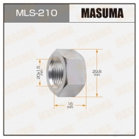 Гайка колесная M 20x1.5(R) под ключ 30 открытая MASUMA 1Q IU9N MLS-210 1422882989