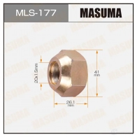Гайка колесная M 20x1.5(R) под ключ 41 открытая MASUMA MLS-177 1422883020 E 9NQE