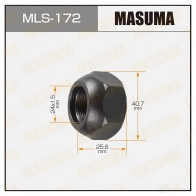 Гайка колесная M 24x1.5(L) под ключ 41 открытая MASUMA 1422883023 MLS-172 WS P86B
