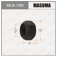 Гайка колесная M 25x1.5(R) под ключ 35 открытая MASUMA 1422883029 O FKQ5 MLS-166