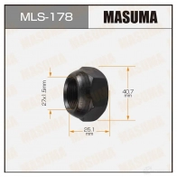 Гайка колесная M 27x1.5(L) под ключ 41 открытая MASUMA 9TG6 U 1422883019 MLS-178