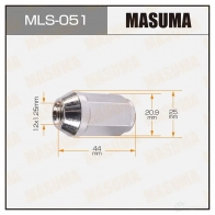 Гайка колесная M 12x1.25(R) под ключ 21 MASUMA MLS051 1422883069 TOK SD BVEN8XN