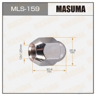 Гайка колесная M12x1.25(R) под ключ 21 MASUMA 6W2Z 6MA Nissan X-Trail (T31) 2 Кроссовер 2.5 4x4 169 л.с. 2007 – 2013 MLS-159