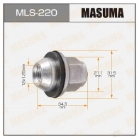 Гайка колесная M12x1.25(R) под ключ 21 MASUMA 8Z0L B3K 1422883091 MLS-220