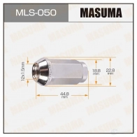 Гайка колесная M 12x1.5(R) под ключ 19 MASUMA MLS050 1422883104 C900 OH9 5TN32