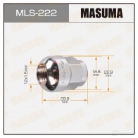 Гайка колесная M12x1.5(R) под ключ 19 MASUMA MLS-222 GL 5FLA 1422882979