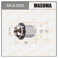 Гайка колесная M12x1.5(R) под ключ 19 MASUMA P 5JIL8 1422883016 MLS-225