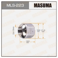 Гайка колесная M12x1.5(R) под ключ 19 открытая MASUMA ANIG I 1422882978 MLS-223