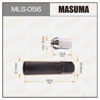 Гайка колесная M 12x1.5(R) с секретом (набор) MASUMA FJ0 485 MLS056 DB6J1 1422883061