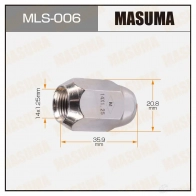 Гайка колесная M 14x1.25(R) под ключ 21 MASUMA 1422883075 MLS006 T7 M6NHU 5GH21