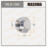 Гайка колесная M14x1.5(L) под ключ 23 открытая MASUMA IS 9RVP MLS-189 1422883100