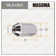 Гайка колесная M 14x1.5(R) под ключ 21 MASUMA WWXQXQ 4 MLS053 4DMWV 1422883067