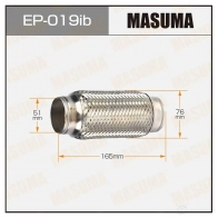 Гофра глушителя Innerbraid 51x165 усиленная MASUMA TQ7K XY 1422887960 EP019IB