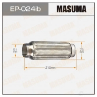 Гофра глушителя Innerbraid 51x200 усиленная MASUMA T6 CV3M EP024IB 1422887952
