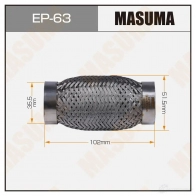 Гофра глушителя Interlock 35x100 усиленная MASUMA PI8F 2 1439697278 EP063