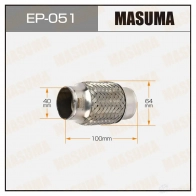 Гофра глушителя Interlock 40x100 MASUMA 22V DD 1422887926 EP051