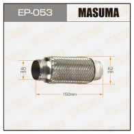 Гофра глушителя Interlock 40x150 MASUMA 1422887924 3A VR4PG EP053
