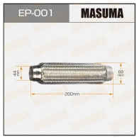 Гофра глушителя Interlock 44x260 MASUMA GY0 99OF 1422887915 EP001