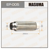Гофра глушителя Interlock 45x200 MASUMA 1422887911 EP005 KIQ4 SKO